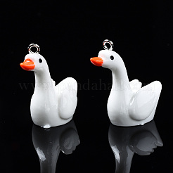 Opaque Resin Cygnet Pendants&nbsp;RESI-S356-067