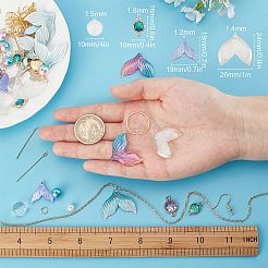 DIY Mermaid and Fishtail Shape Drop Earring Making Kit&nbsp;DIY-SC0018-15