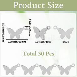 30Pcs Stainless Steel Charms&nbsp;STAS-SC0010-21P