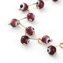 Handmade Evil Eye Lampwork  Beaded Bracelets&nbsp;BJEW-JB05855-02