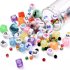 16 Colors 8/0 Glass Round Seed Beads&nbsp;DIY-YW0002-06