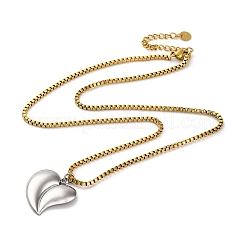 304 Stainless Steel Summer Beach Pendant Box Chain Necklaces&nbsp;NJEW-K389-01GP-01