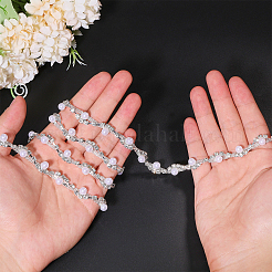1 Yard Brass Crystal Rhinestone Cup Chain with Imitation Pearl&nbsp;OCOR-GL0001-08B