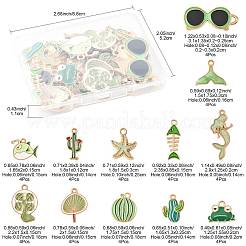 48Pcs 12 Styles Alloy Enamel Pendants&nbsp;ENAM-FS0003-58