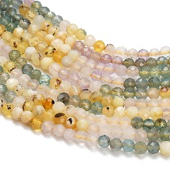 Gradient Color Natural Yellow Opal & Amethyst & Apatite Beads Strands&nbsp;GG-CBA1668-A06-3mm