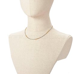 Two Tone 304 Stainless Steel Cable Chains Necklaces&nbsp;NJEW-JN03610