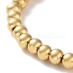 316 Surgical Stainless Steel Round Beaded Stretch Bracelets&nbsp;LS-BJEW-M305-01C-G