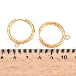 316 Stainless Steel Huggie Hoop Earring Findings&nbsp;EJEW-B158-01F-G