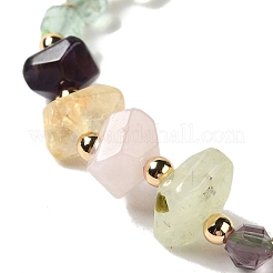 Faceted Natural Fluorite Stretch Beaded Bracelets&nbsp;BJEW-P318-01G-01