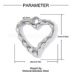 304 Stainless Steel Pendants&nbsp;STAS-OY019-10P
