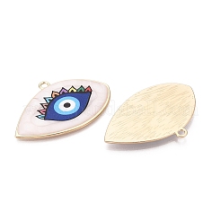 Printed Alloy Enamel Big Pendants&nbsp;ENAM-N071-04G-01