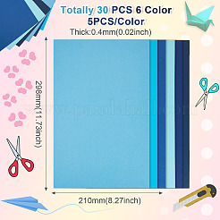 30Pcs 6 Colors A4 Craft Paper Cardstock&nbsp;DIY-TAC0051-004B