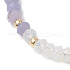Chakra Dyed Natural Malaysia Jade Rondelle Beaded Bracelets for Women&nbsp;BJEW-JB13147