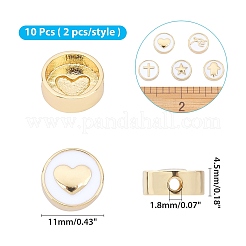 Brass Enamel Beads&nbsp;KK-AR0001-89G
