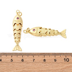 Rack Plating Brass Micro Pave Cubic Zirconia Pendants&nbsp;KK-M309-38D-G