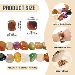 1 Strand Natural Agate Beads Strands&nbsp;G-TA0003-11