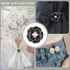 8Pcs Flower Alloy Resin Cufflinks&nbsp;FIND-PH0038-19B