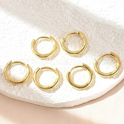 Brass Huggie Hoop Earrings&nbsp;KK-D063-04G