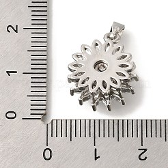 Brass Micro Pave Cubic Zirconia Pendants&nbsp;KK-B122-03A-P