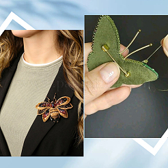 120Pcs 4 Styles Iron Brooch Findings&nbsp;IFIN-SP0001-34
