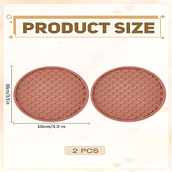 2Pcs Silicone Coaster&nbsp;AJEW-LP0006-31A