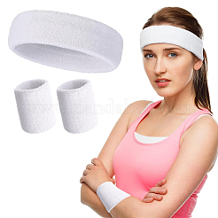 2 Bags Cotton Sports Headband & Wristband Set&nbsp;AJEW-CN0004-74A