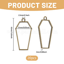20Pcs Alloy Open Back Bezel Pendants&nbsp;FIND-CA0011-50AB