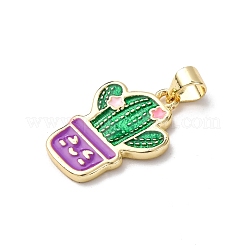Brass Enamel Pendants&nbsp;LS-FIND-I054-01A-G