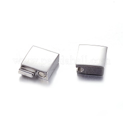Tarnish Resistant 304 Stainless Steel Magnetic Clasps with Glue-in Ends&nbsp;STAS-I011-04