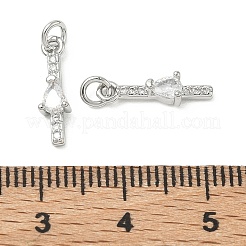 SHEGRACE Brass Micro Pave Cubic Zirconia Pendants&nbsp;XGRQ3D173-512P