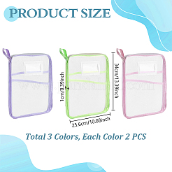 6Pcs 3 Colors Nylon File Pockets&nbsp;AJEW-GA0010-66