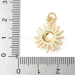 Brass Sun Face Pendants&nbsp;ZIRC-I071-14G