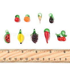 36Pcs 9 Styles Handmade Lampwork Pendants&nbsp;LAMP-FS0001-41