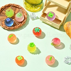 10Pcs 10 Styles Fruit Transparent Resin Cabochons&nbsp;RESI-CJ0004-83