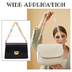 2Pcs 2 Style Opaque Jelly Style Acrylic Curb Chain Bag Straps&nbsp;DIY-WR0002-49