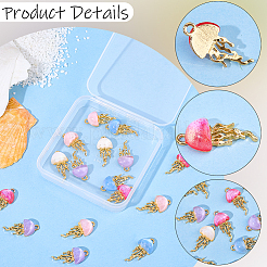 20Pcs 5 Colors Alloy Resin Pendants&nbsp;FIND-BM0001-61G