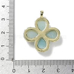 Natural Flower Amazonite Faceted Pendants&nbsp;G-A308-01G-10