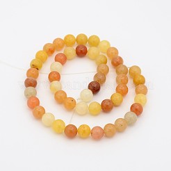 Natural Topaz Jade Round Bead Strands&nbsp;G-P070-24-12mm