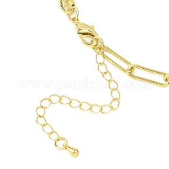 Brass Paperclip Chain Coffee Bean Chain Necklaces&nbsp;NJEW-JN05578