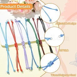 40Pcs 8 Colors Waxed Polyester Cord Bracelets Making&nbsp;AJEW-CJ00017