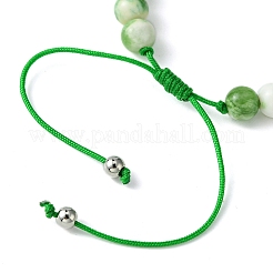 Natural Dyed White Jade Braided Bead Bracelets&nbsp;BJEW-JB09856-01