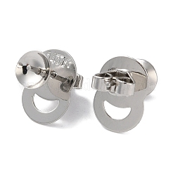 Rack Plating Brass Stud Earring Settings&nbsp;KK-F090-15P-01