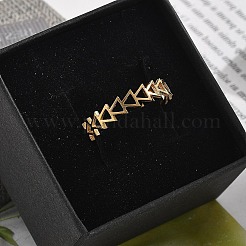 Triangle 304 Stainless Steel Open Cuff Ring for Women&nbsp;LS-RJEW-M049-01G-04