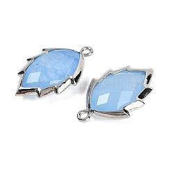 Dyed Natural Jade Faceted Leaf Pendants&nbsp;G-I375-04P-17