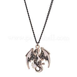 Alloy Enamel Black & White Pendant Necklaces&nbsp;NJEW-JN05121-01