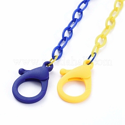 Personalized Two Tone ABS Plastic Cable Chain Necklaces&nbsp;X-NJEW-JN02825-05