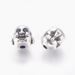 Tibetan Style Alloy Buddha Head Beads&nbsp;TIBEB-7056-AS-FF