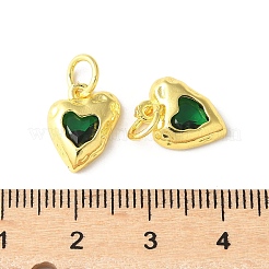 Brass Micro Pave Cubic Zirconia Pendants&nbsp;KK-U067-09G