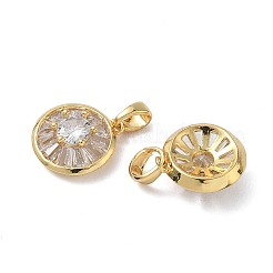 Brass Micro Pave Cubic Zirconia Charms&nbsp;KK-C140-03G