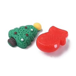 28Pcs 7 Styles Christmas Theme Opaque Resin Cabochons&nbsp;CRES-FS0001-08